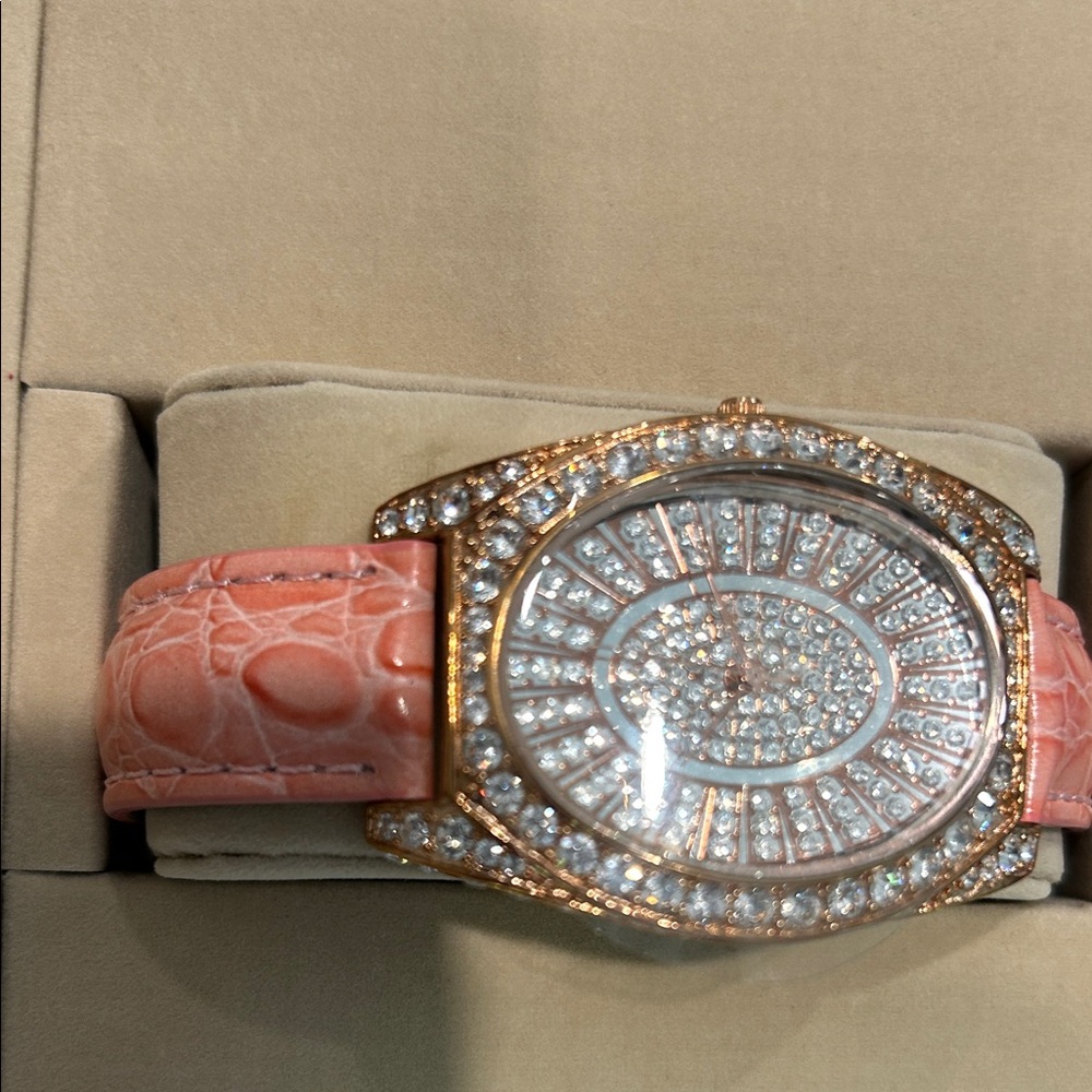 Adrienne Limited Edition Watch with Pink Strap and Silver Accents - Picture 7 of 8